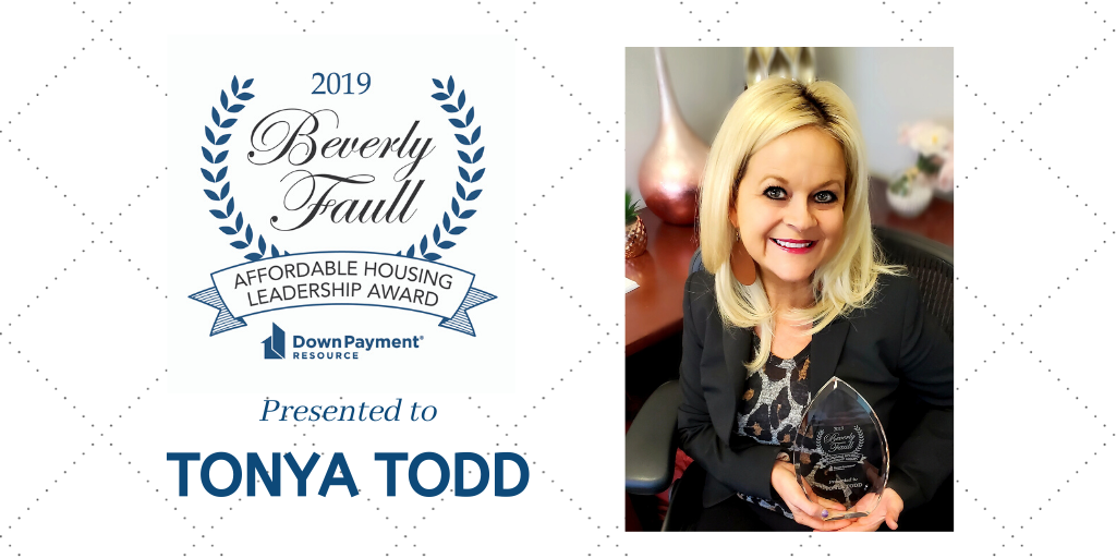 Tonya Todd awarded 2019 Affordable Housing Leadership Award